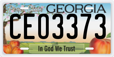 GA license plate CEO3373