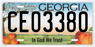GA license plate CEO3380