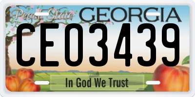 GA license plate CEO3439