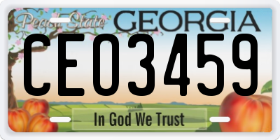 GA license plate CEO3459