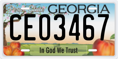 GA license plate CEO3467