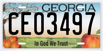 GA license plate CEO3497