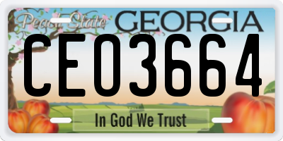 GA license plate CEO3664
