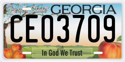 GA license plate CEO3709