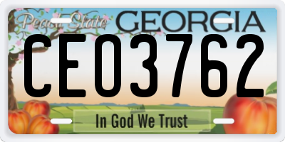 GA license plate CEO3762