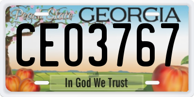 GA license plate CEO3767
