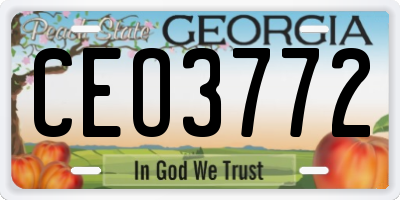 GA license plate CEO3772