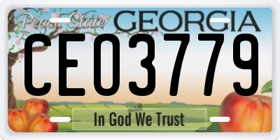GA license plate CEO3779