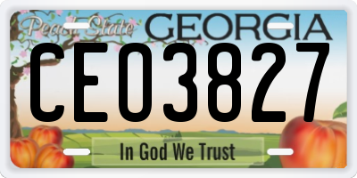 GA license plate CEO3827