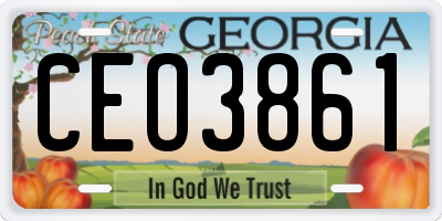 GA license plate CEO3861