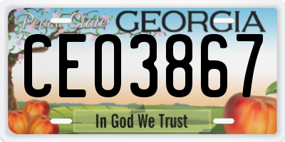 GA license plate CEO3867