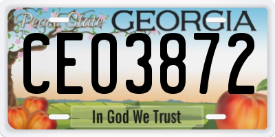 GA license plate CEO3872