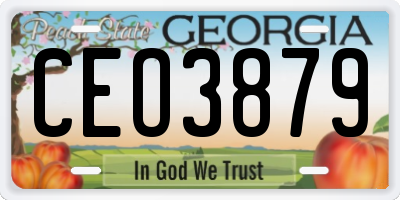 GA license plate CEO3879