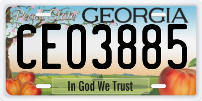 GA license plate CEO3885
