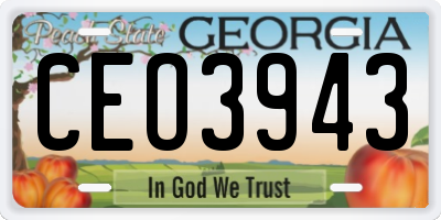 GA license plate CEO3943