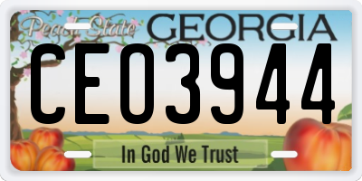 GA license plate CEO3944