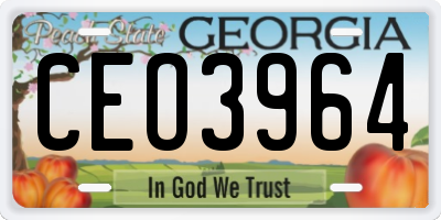 GA license plate CEO3964