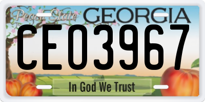 GA license plate CEO3967