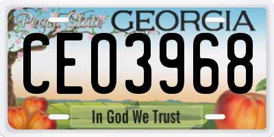 GA license plate CEO3968