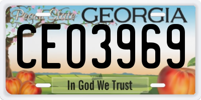 GA license plate CEO3969