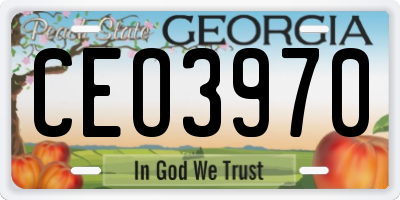 GA license plate CEO3970