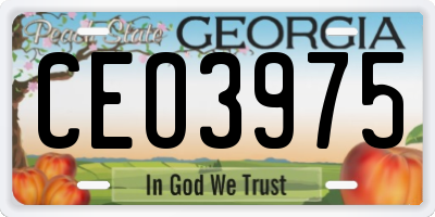 GA license plate CEO3975
