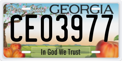 GA license plate CEO3977