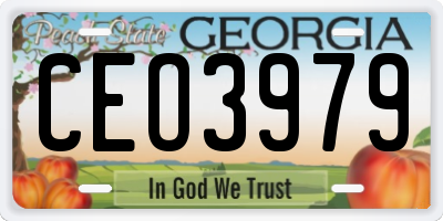 GA license plate CEO3979