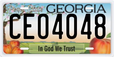 GA license plate CEO4048