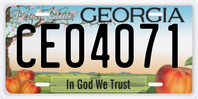 GA license plate CEO4071