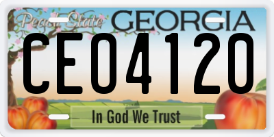 GA license plate CEO4120