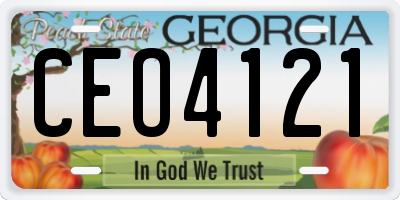 GA license plate CEO4121