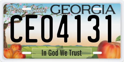 GA license plate CEO4131