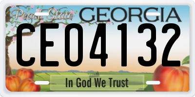 GA license plate CEO4132