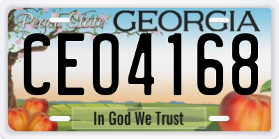 GA license plate CEO4168