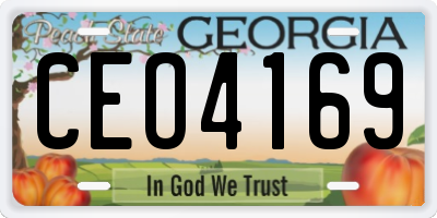 GA license plate CEO4169