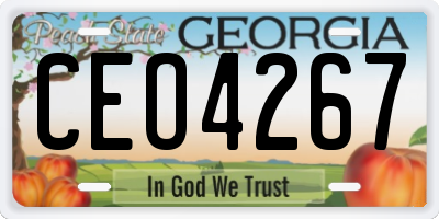 GA license plate CEO4267