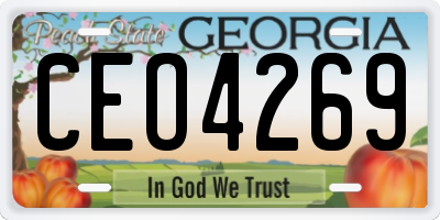 GA license plate CEO4269