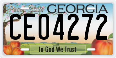 GA license plate CEO4272