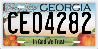 GA license plate CEO4282