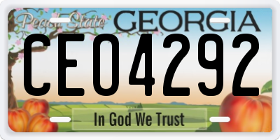 GA license plate CEO4292