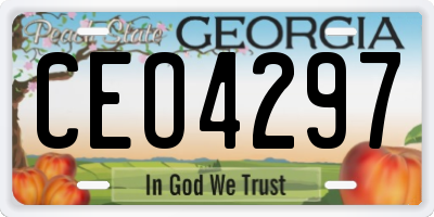 GA license plate CEO4297