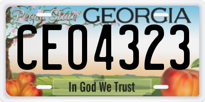 GA license plate CEO4323