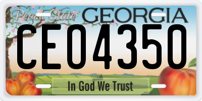 GA license plate CEO4350
