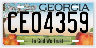 GA license plate CEO4359