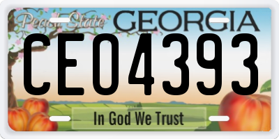 GA license plate CEO4393
