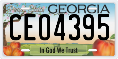 GA license plate CEO4395