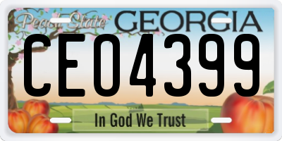 GA license plate CEO4399