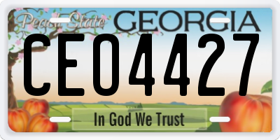 GA license plate CEO4427
