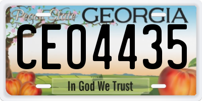 GA license plate CEO4435